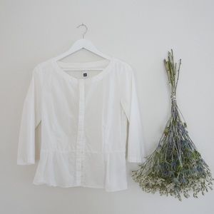 Crisp White Cotton Blouse